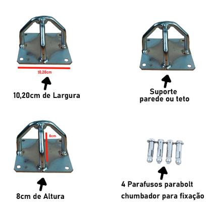 Imagem de Suporte de Teto e Parede Para TRX e Corda Naval