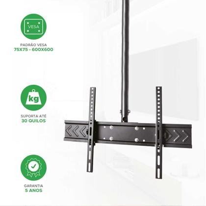 Imagem de Suporte De Teto P/ Tv/monitor Altura Ajustável 32" Até 75"