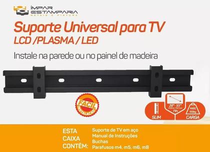 Imagem de Suporte de TV Régua Universal  Parede e Painel 20" à 55"