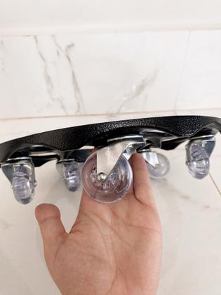 Imagem de Suporte de vaso de plantas em alumínio fundido 30cm com 5 rodinhas em gel de silicone