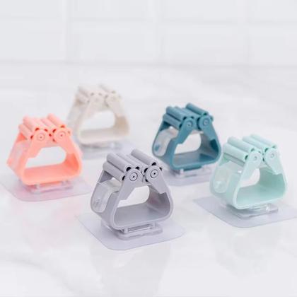 Imagem de Suporte De Vassoura Pá Mop Organizador De Parede Pendurar 1 Gancho Adesivo - Escolha Seu Kit