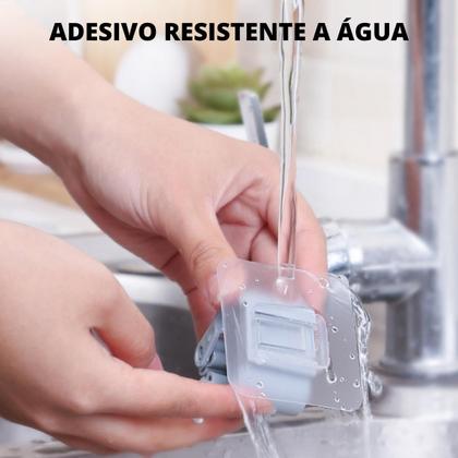 Imagem de Suporte De Vassoura Pá Mop Organizador De Parede Pendurar 1 Gancho Adesivo - Escolha Seu Kit