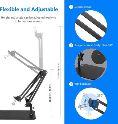 Imagem de Suporte de webcam AceTaken MX Brio para Logitech MX Brio 4K preto