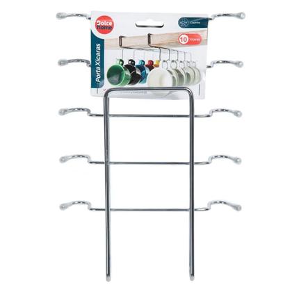 Imagem de Suporte de Xícaras de Encaixe em Aço Inox 28x19cm - D0361 - DOLCE HOME