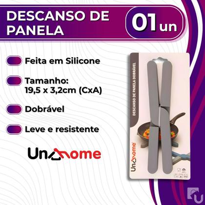 Imagem de Suporte Descanso de Panela em Silicone Dobrável Antiaderente Leve e Resistente Uny Home