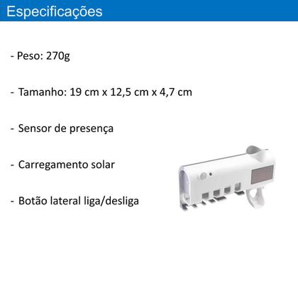 Imagem de Suporte Dispenser Escova De Dente Com Esterelização Uv