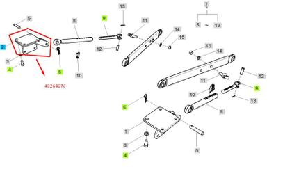 Imagem de Suporte Do Engate Dir. Trator Ls R50 / R60 / R65