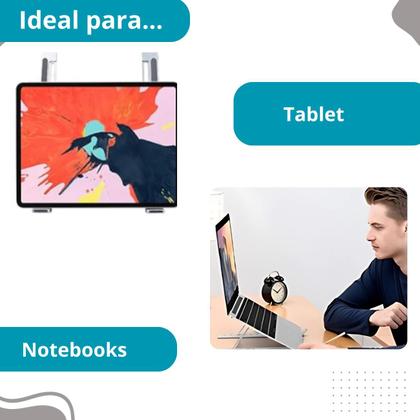 Imagem de Suporte Dobrável Articulado Para Notebook Cor Prata