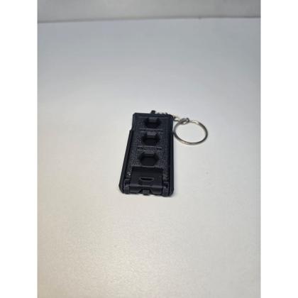 Imagem de Suporte dobrável de celular portátil com chaveiro  compacto, ajustável e ideal para viagem e mesa