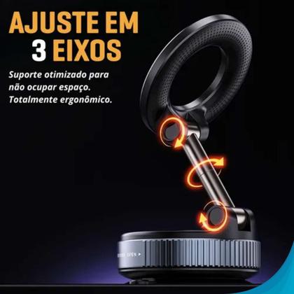 Imagem de Suporte dobrável magnético Seguro Para Motorista De Aplicativos