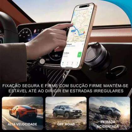 Imagem de Suporte dobrável magnético Seguro Para Motorista De Aplicativos