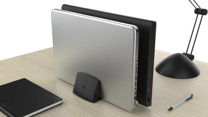 Imagem de Suporte Duplo 2 Notebooks Fechado Laptop Mesa Vertical