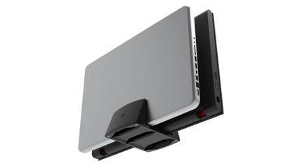 Imagem de Suporte Duplo 2 Notebooks Fechado Laptop Mesa Vertical