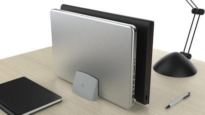 Imagem de Suporte Duplo 2 Notebooks Fechado Laptop Mesa Vertical