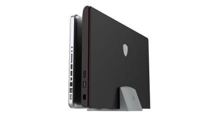 Imagem de Suporte Duplo 2 Notebooks Fechado Laptop Mesa Vertical