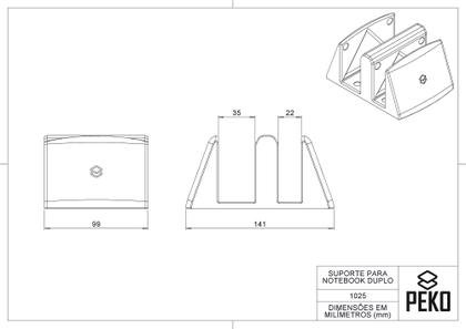 Imagem de Suporte Duplo 2 Notebooks Fechado Laptop Mesa Vertical