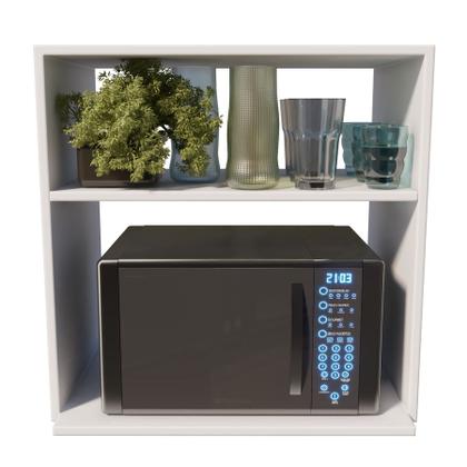 Imagem de Suporte Duplo Aéreo Para Microondas Suspenso Cor Branco