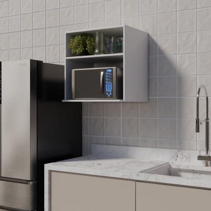 Imagem de Suporte Duplo Aéreo Para Microondas Suspenso Cor Branco