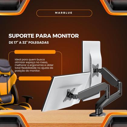 Imagem de Suporte Duplo Ajustável Para Monitores De 17 A 32