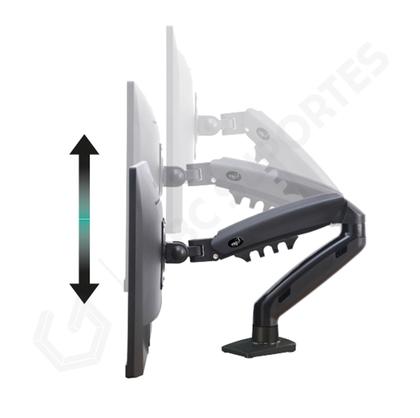 Imagem de Suporte Duplo Articulado de Mesa com Pistão a Gás para Monitores de 17 à 35 Polegadas - NOVO DESIGN - ELG F160N
