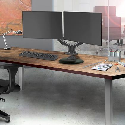 Imagem de Suporte Duplo Articulado de Mesa com Pistão a Gás para Monitores de 17 à 35 Polegadas - NOVO DESIGN - ELG F160N