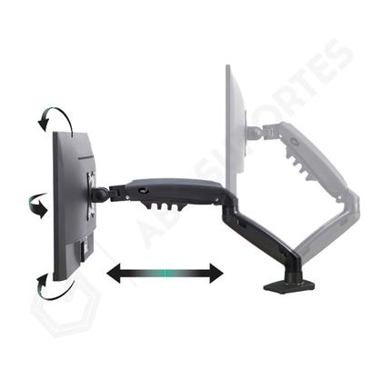 Imagem de Suporte Duplo Articulado de Mesa com Pistão a Gás para Monitores de 17 à 35 Polegadas - NOVO DESIGN - ELG F160N