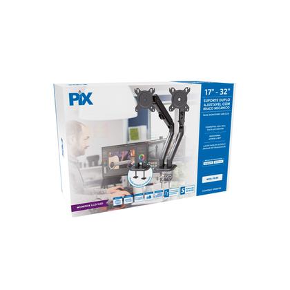 Imagem de Suporte duplo articulado para Monitor 17" a 32" com Braço 