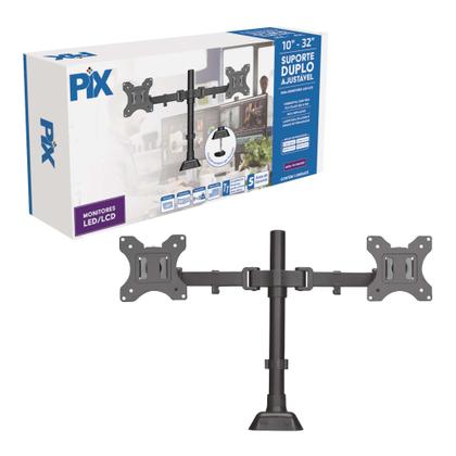 Imagem de Suporte Duplo De Mesa Para Tv/monitor 10 Até 32 Pol - Pix