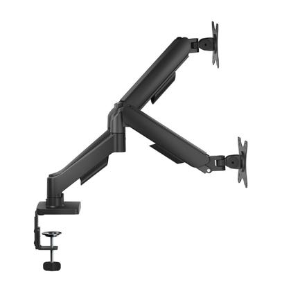 Imagem de Suporte Duplo Dois Monitores De Mesa Com Mola Mecânica Preto