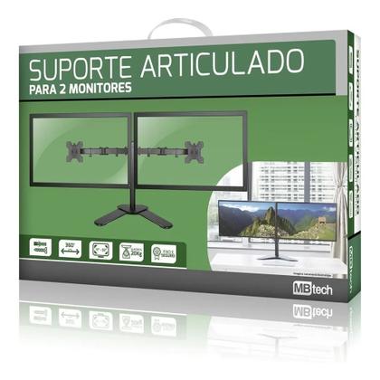 Imagem de Suporte duplo e tv monitor mesa articulado 2 monitores
