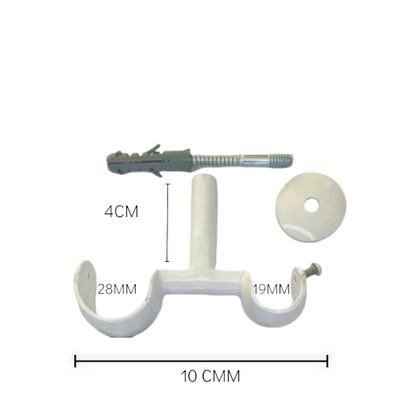 Imagem de Suporte duplo para teto 19/28mm varias cores