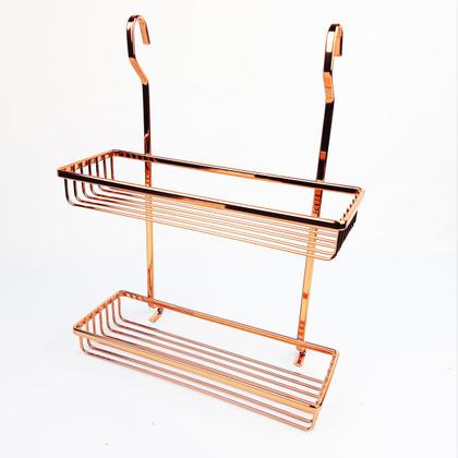 Imagem de Suporte Duplo Porta Tempero Utensílios Condimentos Para Barra Bancada Cozinha Rose -  2803RG Future