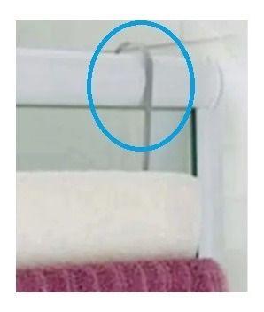 Imagem de Suporte Duplo Porta Toalha Encaixe Para Box Banheiro