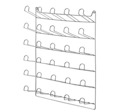 Imagem de Suporte e Escorredor para 30 Copos em Aço Cromado de Parede