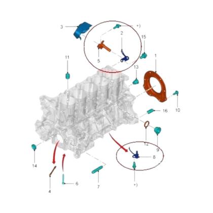 Imagem de Suporte E Sensor Posição Virabrequim Transit Ranger 2.2/3.2-6023/6D315