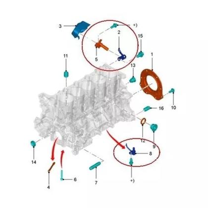 Imagem de Suporte E Sensor Posição Virabrequim Transit Ranger 2.2/3.2