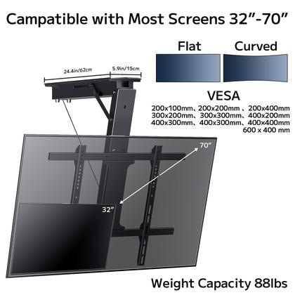 Imagem de Suporte elétrico para TV de teto Yegosh Motorizado 32-70" VESA 600x400
