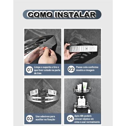 Imagem de Suporte Embralumi Porta Toalha Ajustável Parede Com 5 Ganchos Banheiro Toalheiro