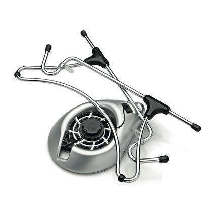 Imagem de Suporte Ergonômico Octoo Uptable para Notebook com Cooler - Cromado/Cinza  UPC-01