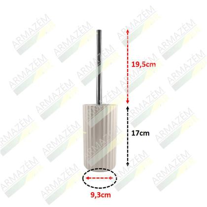 Imagem de Suporte Escova Sanitária Limpar Vaso Privada Lavabo Banheiro Cromado Groove - SS 735 Ou