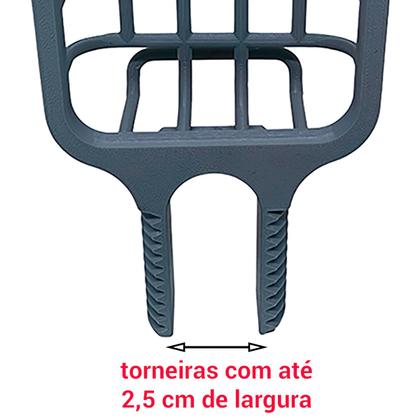 Imagem de Suporte Esponja de Pia Bucha para Torneira Cinza Ajustável