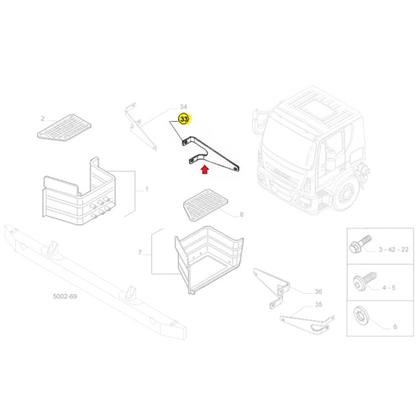 Imagem de Suporte Estribo Iv Tector 240E25 170E25 170E30 5801251186