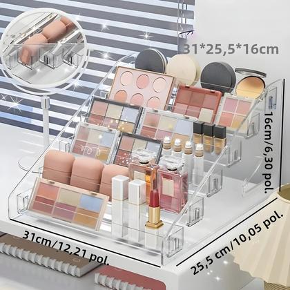 Imagem de Suporte Expositor De Esmaltes Em Acrílico Transparente, Organizador De Cosméticos Multi-camadas Com