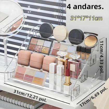Imagem de Suporte Expositor De Esmaltes Em Acrílico Transparente, Organizador De Cosméticos Multi-camadas Com