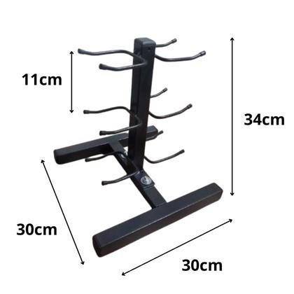 Imagem de Suporte Expositor para Halteres 6 Espaços Até 60 Kg Academia