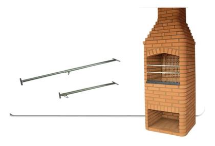 Imagem de Suporte Extensor Para Churrasqueira De Alvenaria Tijilo Apoiador De Grelhas Espetos Grill Com Regulagem