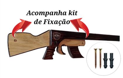 Imagem de Suporte Facas de Parede Modelo AK-47 em Madeira Nobre