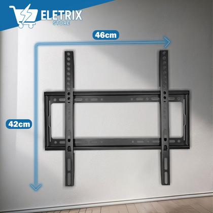 Imagem de Suporte Fixo de Parede para TV 23 a 63 Polegadas Até 50 Kg Universal com Kit de Parafusos