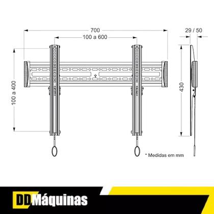 Imagem de Suporte Fixo de Parede para TVs de 32" A 86" - ELG