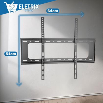 Imagem de Suporte Fixo de parede para TVs LCD LED Smart de 40 a 80 Polegadas Suporta até 75kg